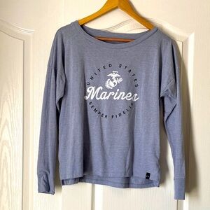 Under Armour USMC Gray Long Sleeve Shirt